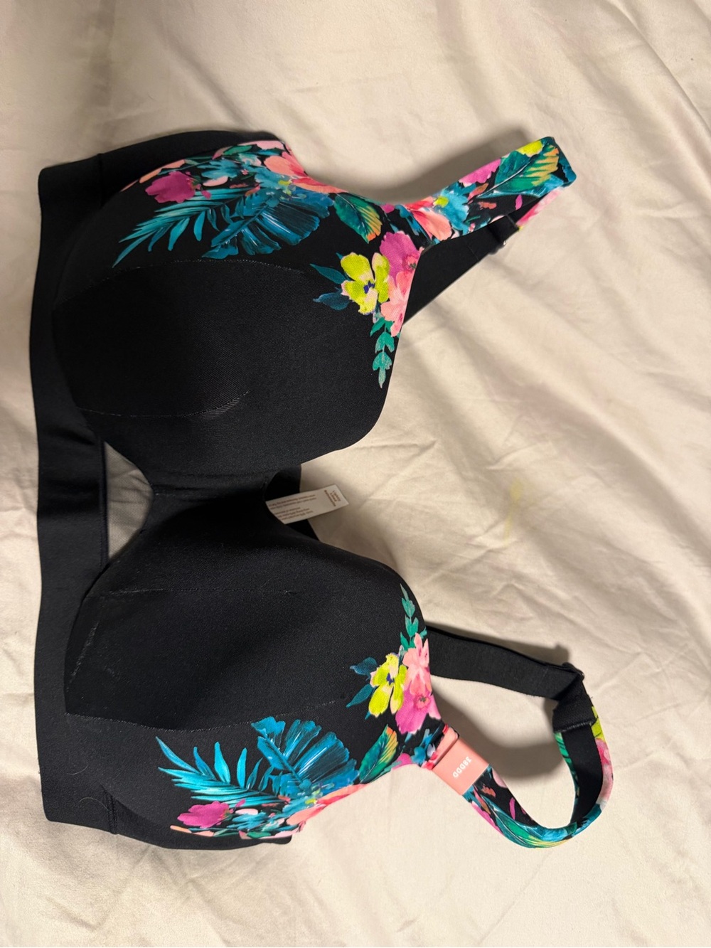 Lane Bryant cacique Black Floral Print Women’s Support Bra 38DDD